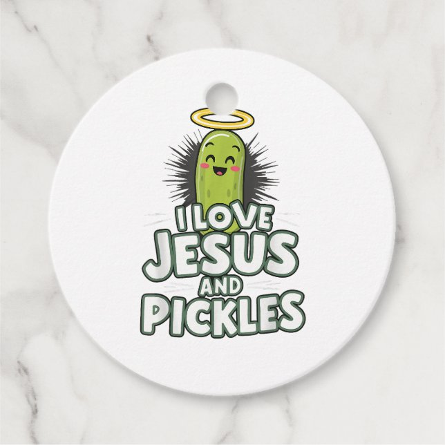 I Liebe Jesus und Pickles Geschenkanhänger (Vorderseite)