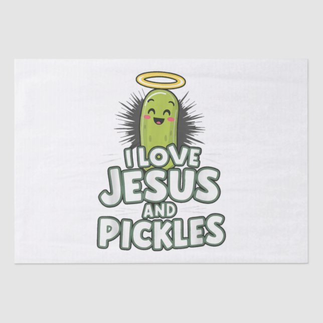 I Liebe Jesus und Pickles Seidenpapier (Vorderseite)