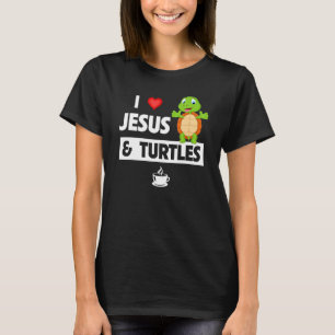 I Liebe Jesus und Schildkröten Christliche Kirche  T-Shirt