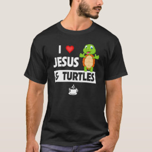 I Liebe Jesus und Schildkröten Christliche Kirche  T-Shirt