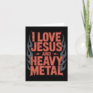 I Liebe Jesus und Schwermetall Karte