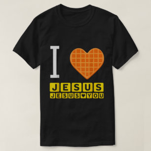 I Liebe Jesus Waffle Funny Breakfast T-Shirt