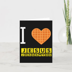 I Liebe Jesus Waffle Herzlich Funny Christliches F Karte