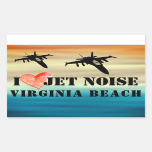 I Liebe Jet Noise Virginia Beach Poster Rechteckiger Aufkleber