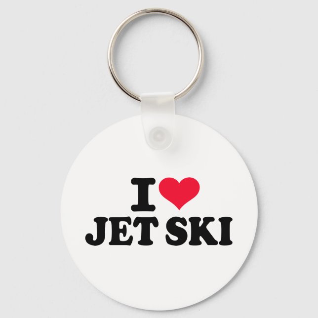 I Liebe Jet ski Schlüsselanhänger (Vorderseite)