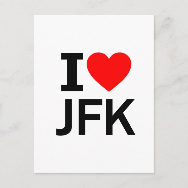 I Liebe JFK Postkarte (Vorderseite)