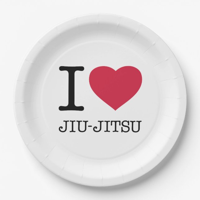 I LIEBE JIU JITSU PAPPTELLER (Vorderseite)