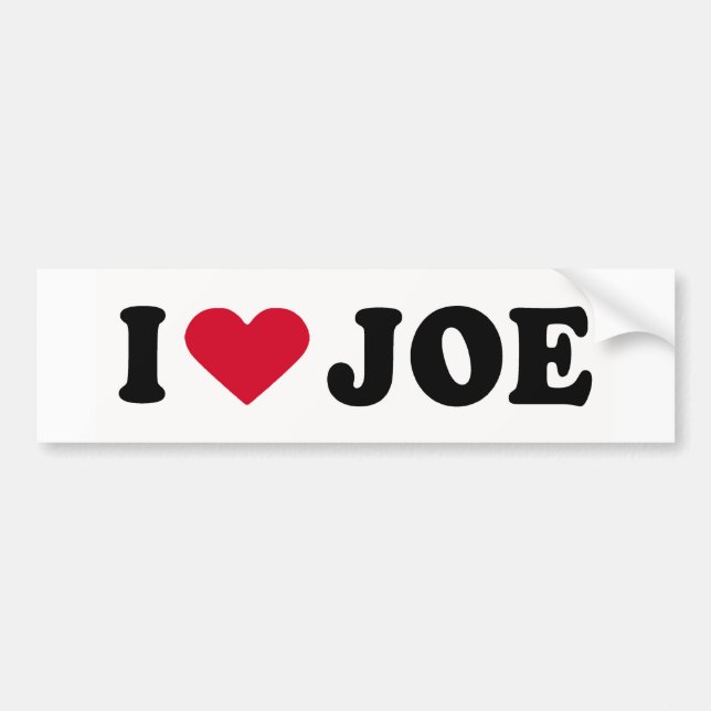 I LIEBE JOE AUTOAUFKLEBER (Vorne)