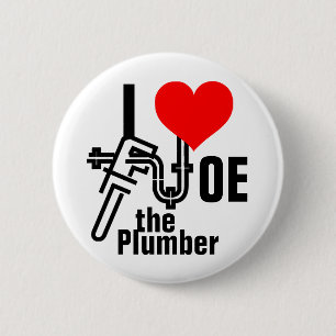 I Liebe Joe der Klempner Button