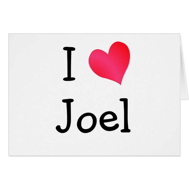 I Liebe Joel (Vorderseite (Horizontal))