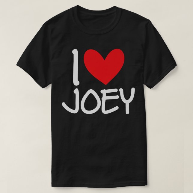 I Liebe Joey Herzname Personalisiert Men Typ BESTE T-Shirt (Design vorne)