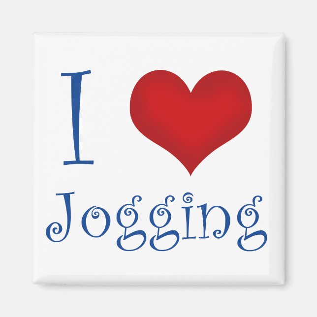 I Liebe Joggen Magnet (Vorne)