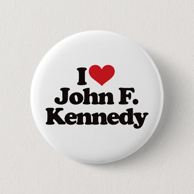 I Liebe John F. Kennedy Button (Vorderseite)