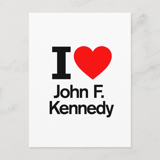 I Liebe John F. Kennedy Postkarte (Vorderseite)