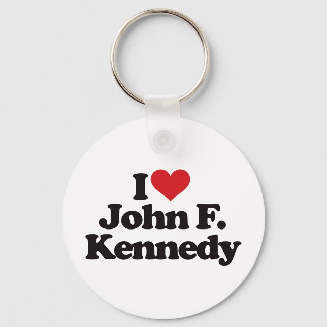 I Liebe John F Kennedy Schlüsselanhänger (Vorderseite)