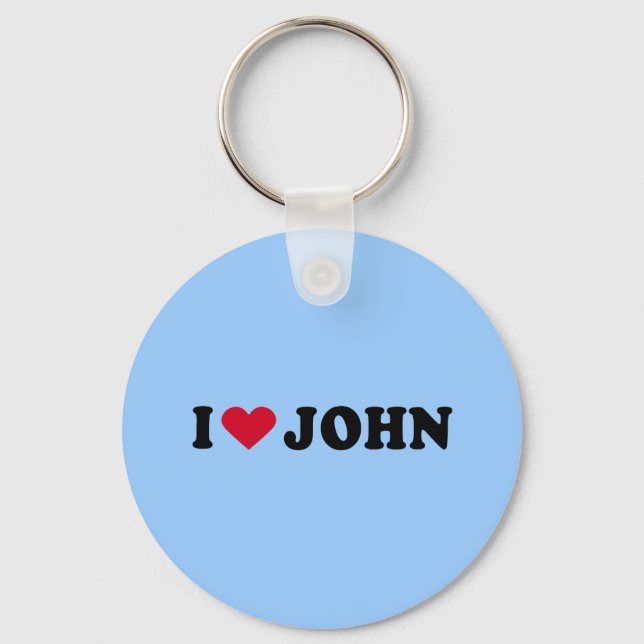 I LIEBE JOHN SCHLÜSSELANHÄNGER (Vorderseite)