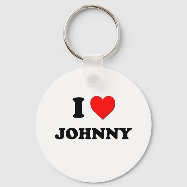 I Liebe Johnny Schlüsselanhänger (Vorderseite)