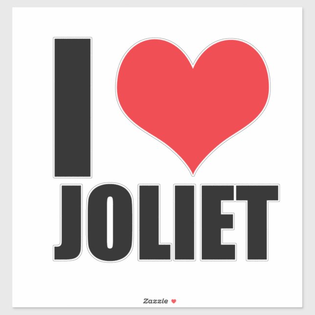 I Liebe Joliet Aufkleber (Blatt)