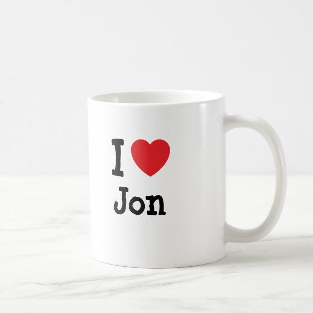 I Liebe Jon-Herz-T - Shirt Kaffeetasse (Rechts)