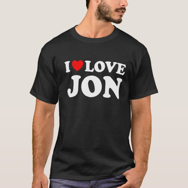 I Liebe Jon I Heart Jon T-Shirt (Vorderseite)