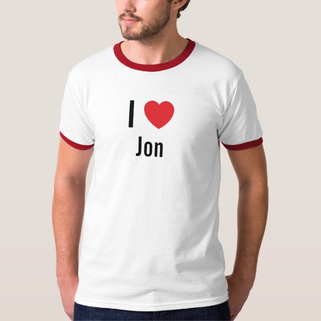 I Liebe Jon T-Shirt (Vorderseite)