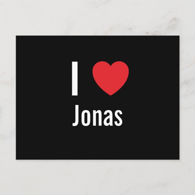 I Liebe Jonas Postkarte (Vorderseite)