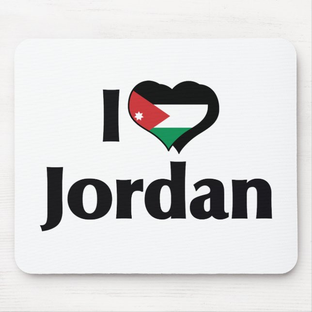 I Liebe Jordan Flag Mousepad (Vorne)