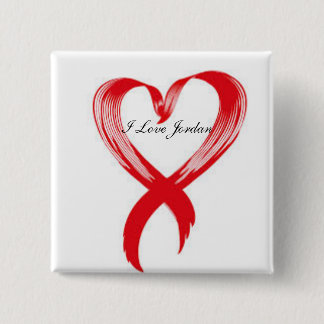 I Liebe-Jordanien-Ritter-Knopf Button