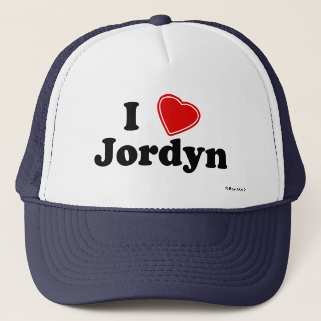 I Liebe Jordyn Truckerkappe (Vorderseite)