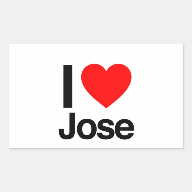 i Liebe jose Rechteckiger Aufkleber (Vorderseite)