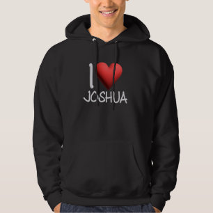 I Liebe Joshua Name Personalisiert Men Typ BESTE F Hoodie