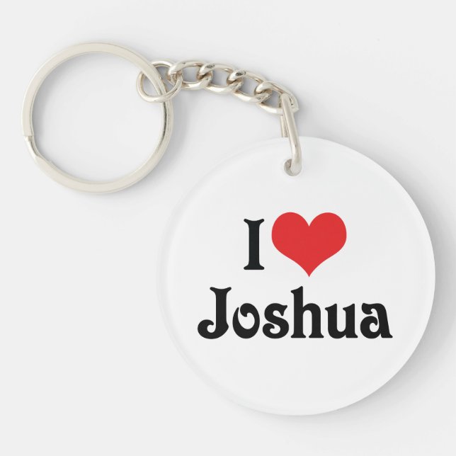 I Liebe Joshua Schlüsselanhänger (Vorderseite)