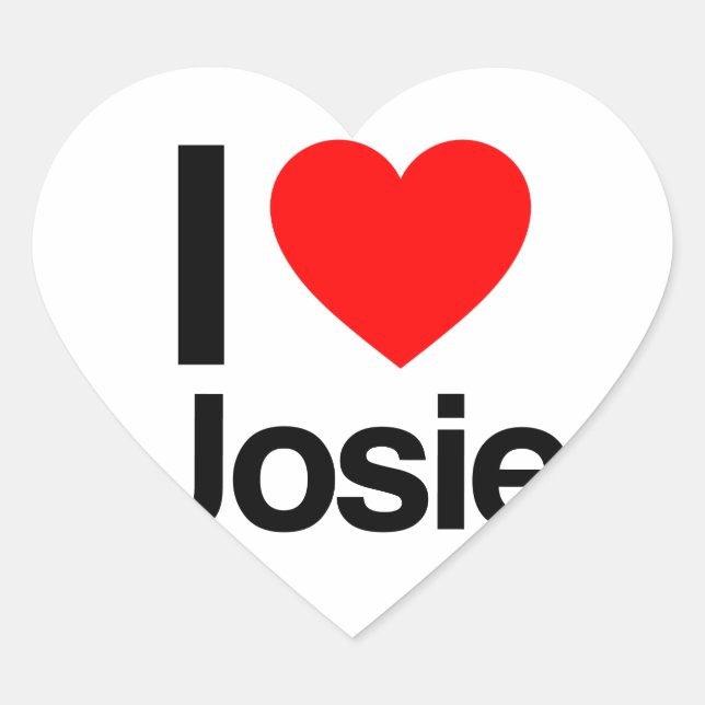 i Liebe josie Herz-Aufkleber (Vorderseite)