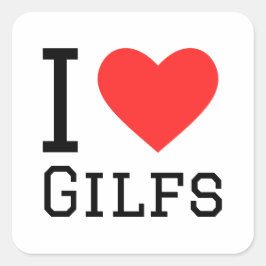 I Liebe-Joule-Aufkleber Quadratischer Aufkleber