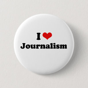 I Liebe-Journalismus-T-Shirt Button