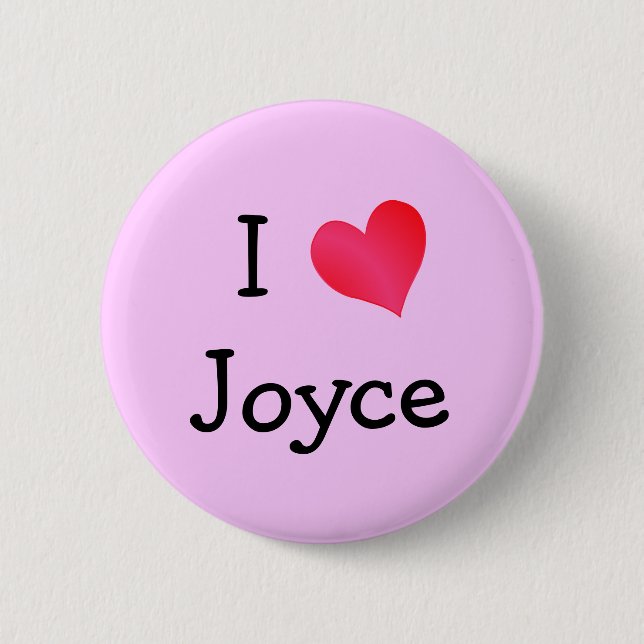 I Liebe Joyce Button (Vorderseite)