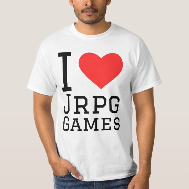 I Liebe jrpg games T-Shirt (Vorderseite)