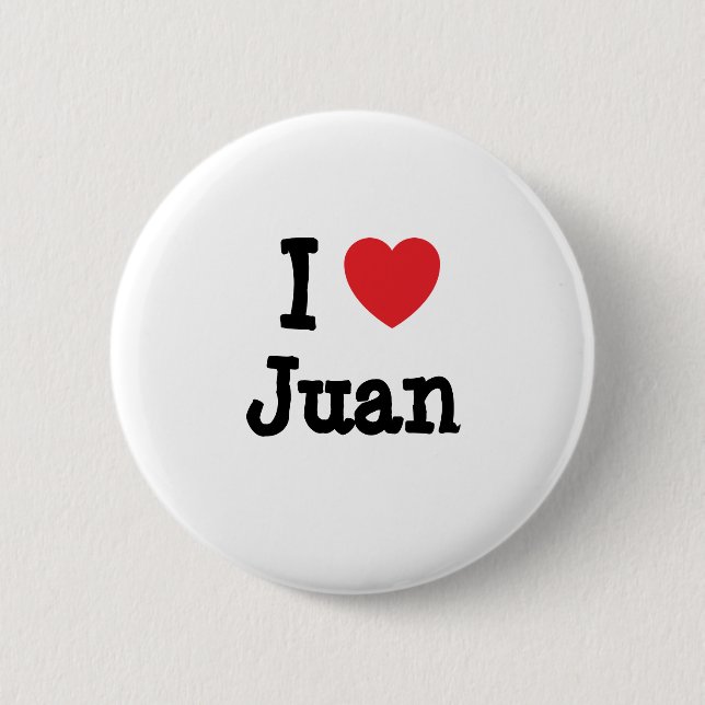 I Liebe Juan-herziger T - Shirt Button (Vorderseite)