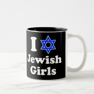 I Liebe Jüdische Mädchen Zweifarbige Tasse