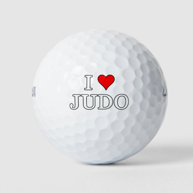 I Liebe Judo Golfball (Vorderseite)