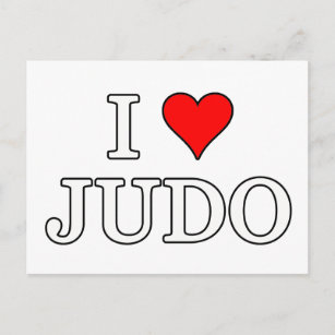 I Liebe Judo Postkarte