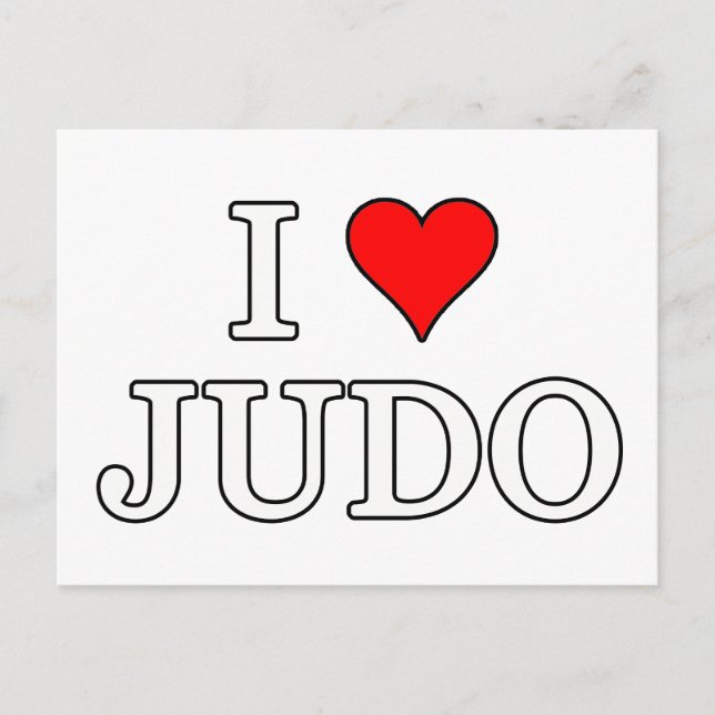 I Liebe Judo Postkarte (Vorderseite)