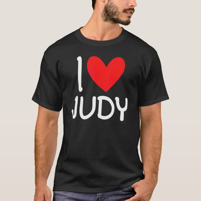 I Liebe Judy Name Personalisiert Men Typ Beste Fre T-Shirt (Vorderseite)