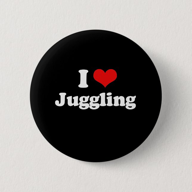 I Liebe Juggling Tshirt Button (Vorderseite)