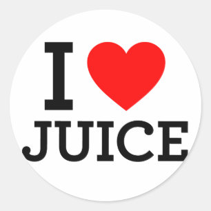 I Liebe Juice Runder Aufkleber