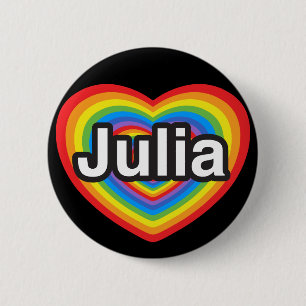 I Liebe Julia. Liebe I Sie Julia. Herz Button