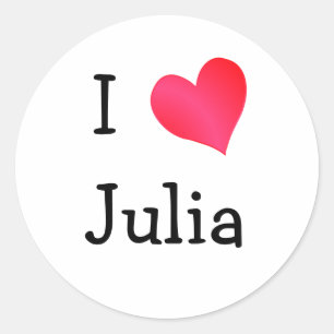 I Liebe Julia Runder Aufkleber