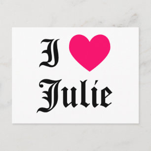 I Liebe Julie Postkarte