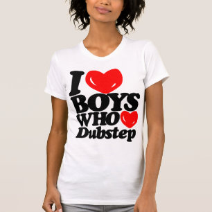 I Liebe-Jungen die Liebe Dubstep (Schwarzes/Rot) T-Shirt