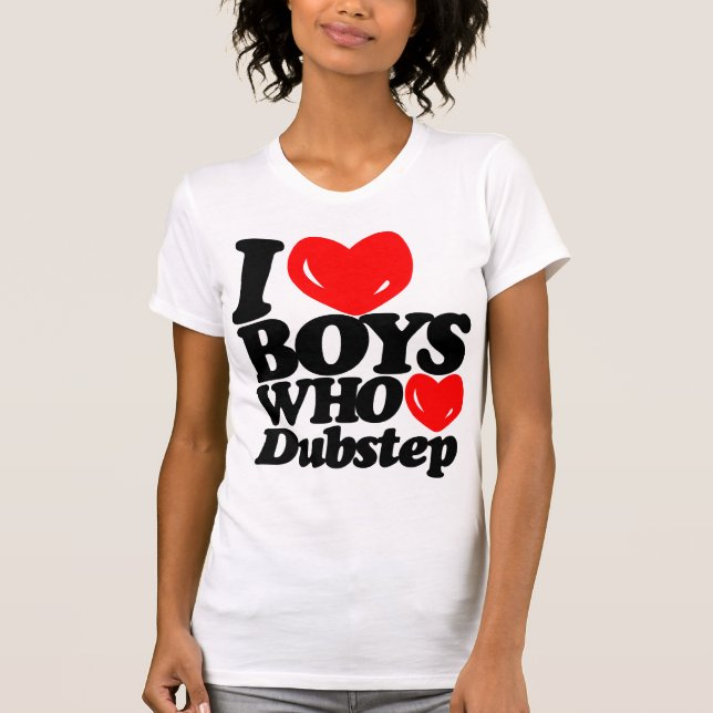 I Liebe-Jungen die Liebe Dubstep (Schwarzes/Rot) T-Shirt (Vorderseite)